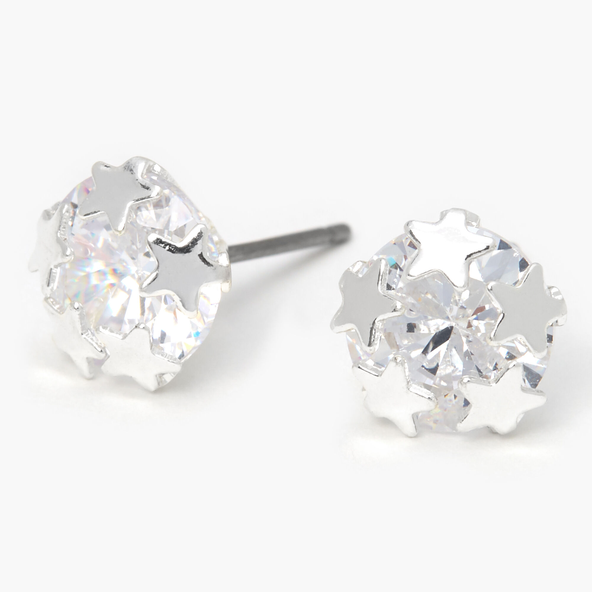 Cubic zirconia star earrings clearance