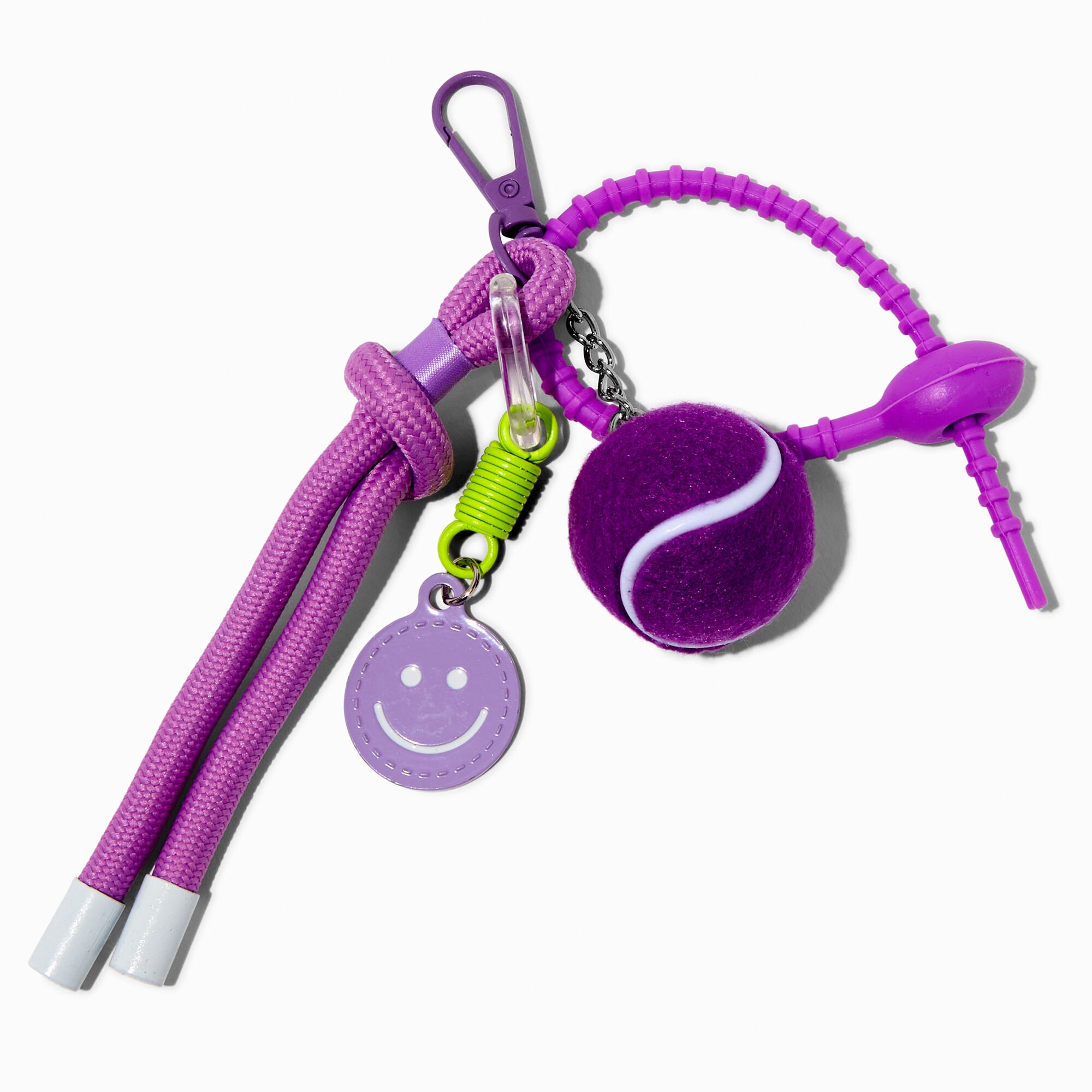 Purple Tennis Charm Keychain,
