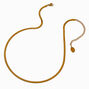 Collier de cha&icirc;ne serpent 3&nbsp;mm en acier inoxydable couleur dor&eacute;e,