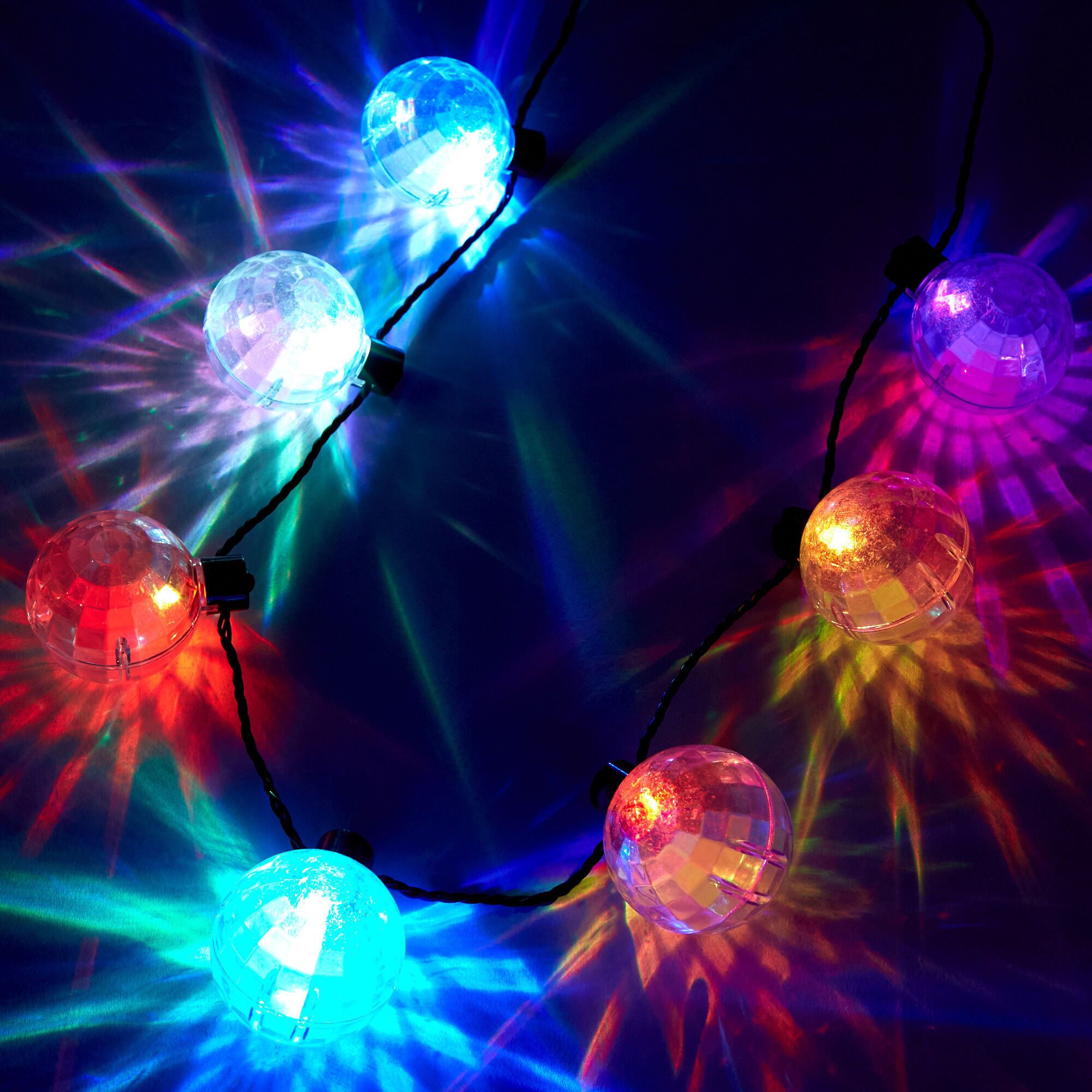 New Year s Eve 16 Disco Ball Lite Up Necklace Claire s