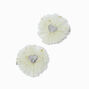 Heart Gold Bow Rosette Hair Clips - 2 Pack,