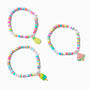Claire&#39;s Club Bright Ice Pop Charm Stretch Bracelets - 4 Pack,