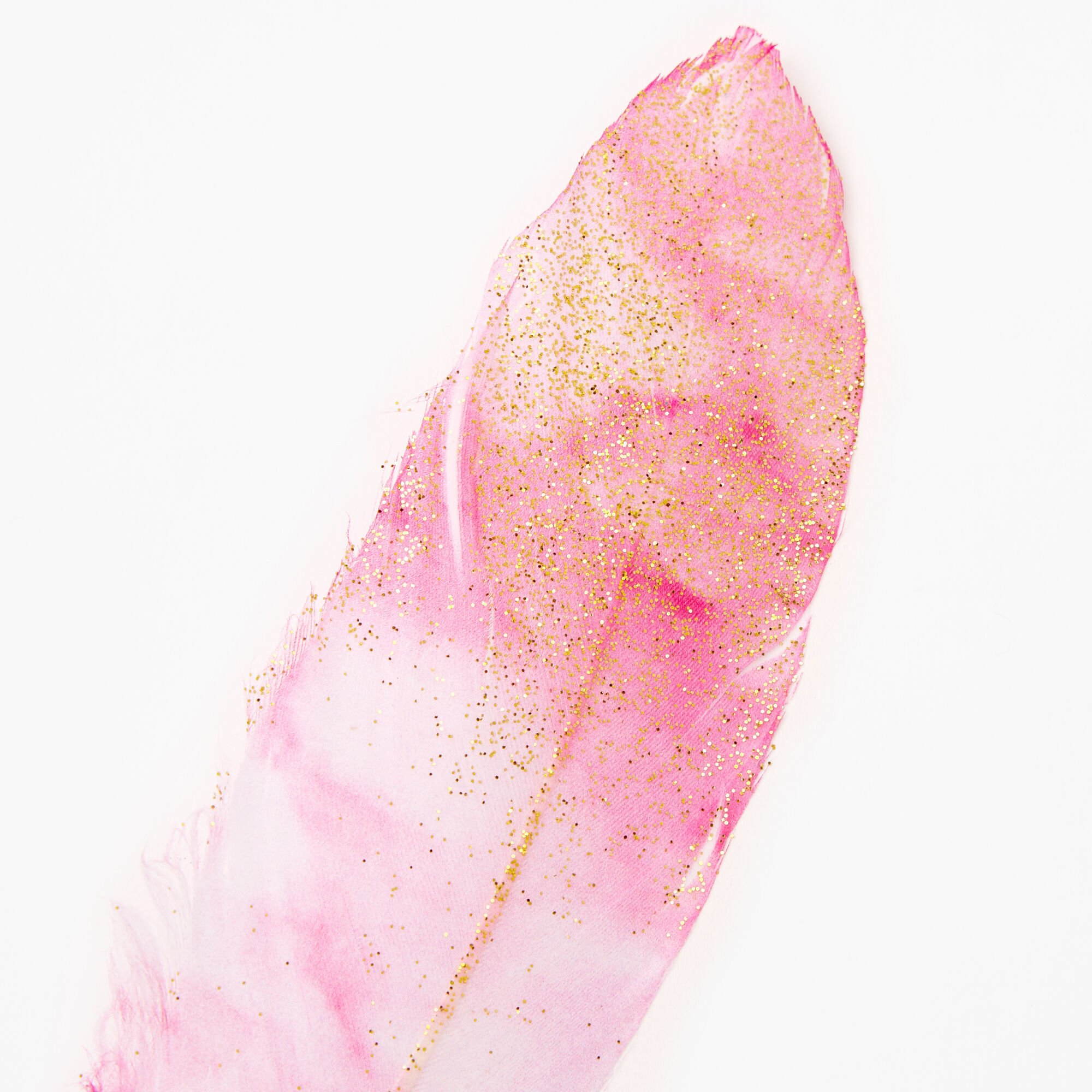 Pink Glittery Ombré Feather Pen,