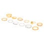 Mixed Metal Chain Rings - 10 Pack,