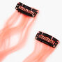 Curly Faux Hair Clip In Extensions - Coral, 2 Pack,