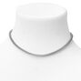 Silver 10&quot; Mesh Chain Choker,