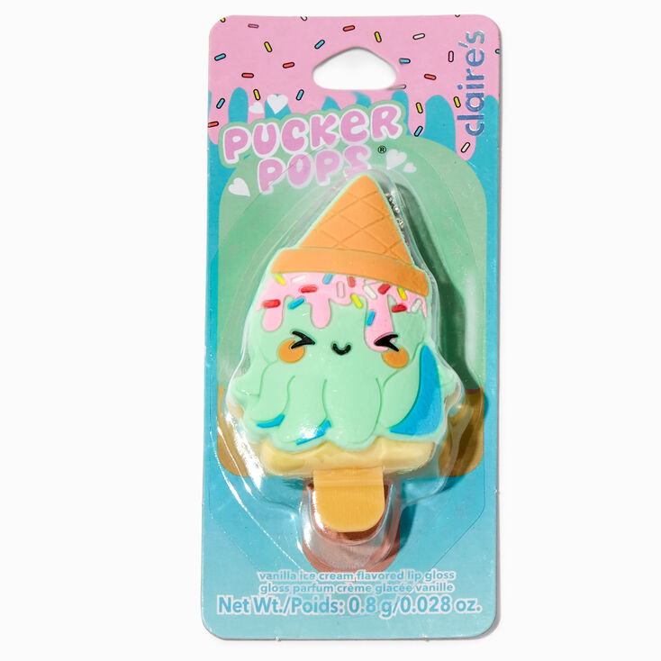 Pucker Pops&reg;  Ice Cream Octopus Lip Gloss - Vanilla Ice Cream,