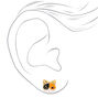 18kt Gold Plated Calico Cat Stud Earrings,