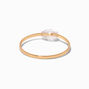Clear Beaded Gold-tone Ring Stack - 2 Pack,