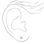 Clous d&#39;oreilles aimant&eacute;s carr&eacute;s avec strass en zircon cubique d&#39;imitation couleur argent&eacute;e - 5&nbsp;mm,