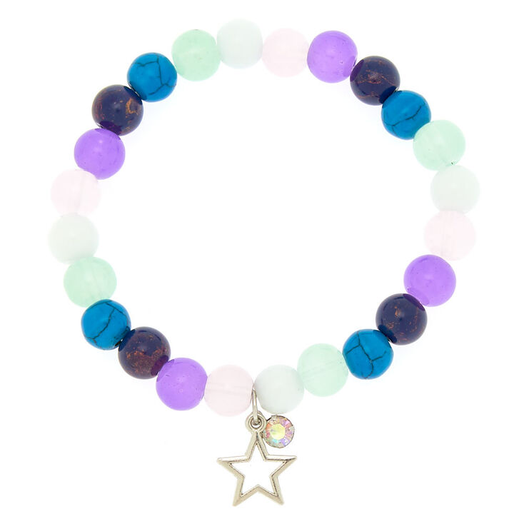 Claire's Bracelet élastique étoile effet marbré