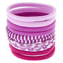 Butterfly Print Hair Bobbles - Purple, 10 Pack,