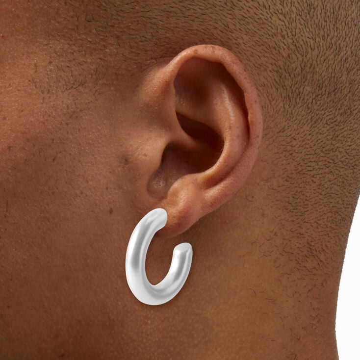 Matte White 20MM Hoop Earrings ,