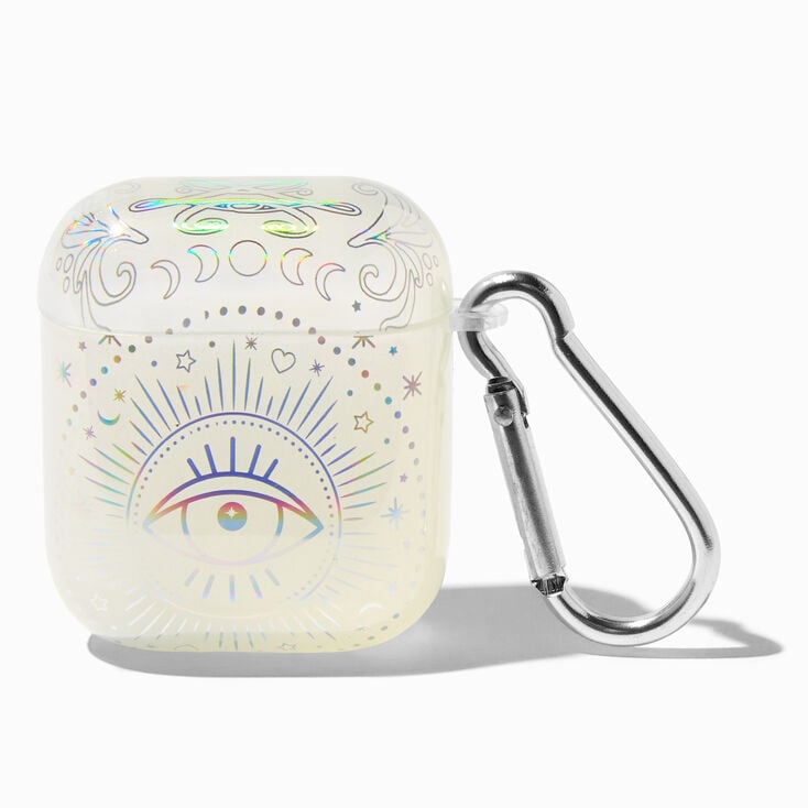 Holographic Evil Eye Silicone Earbud Case Cover - Compatible With Apple AirPods&reg;,