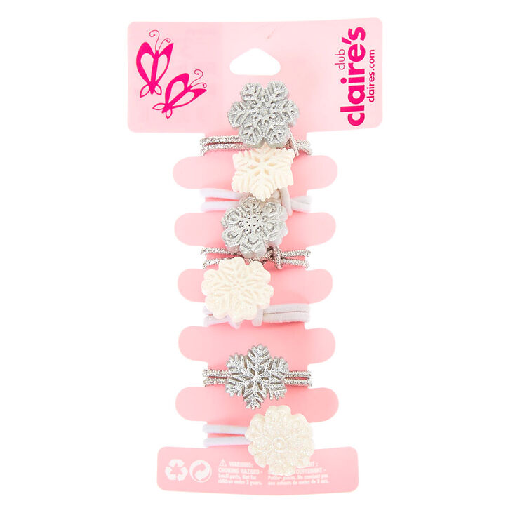 Claire's Élastiques à cheveux flocon de neige Club Claire's - Lot de 6
