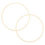Gold 100MM Textured Hoop Earrings,