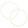 Gold 100MM Textured Hoop Earrings,
