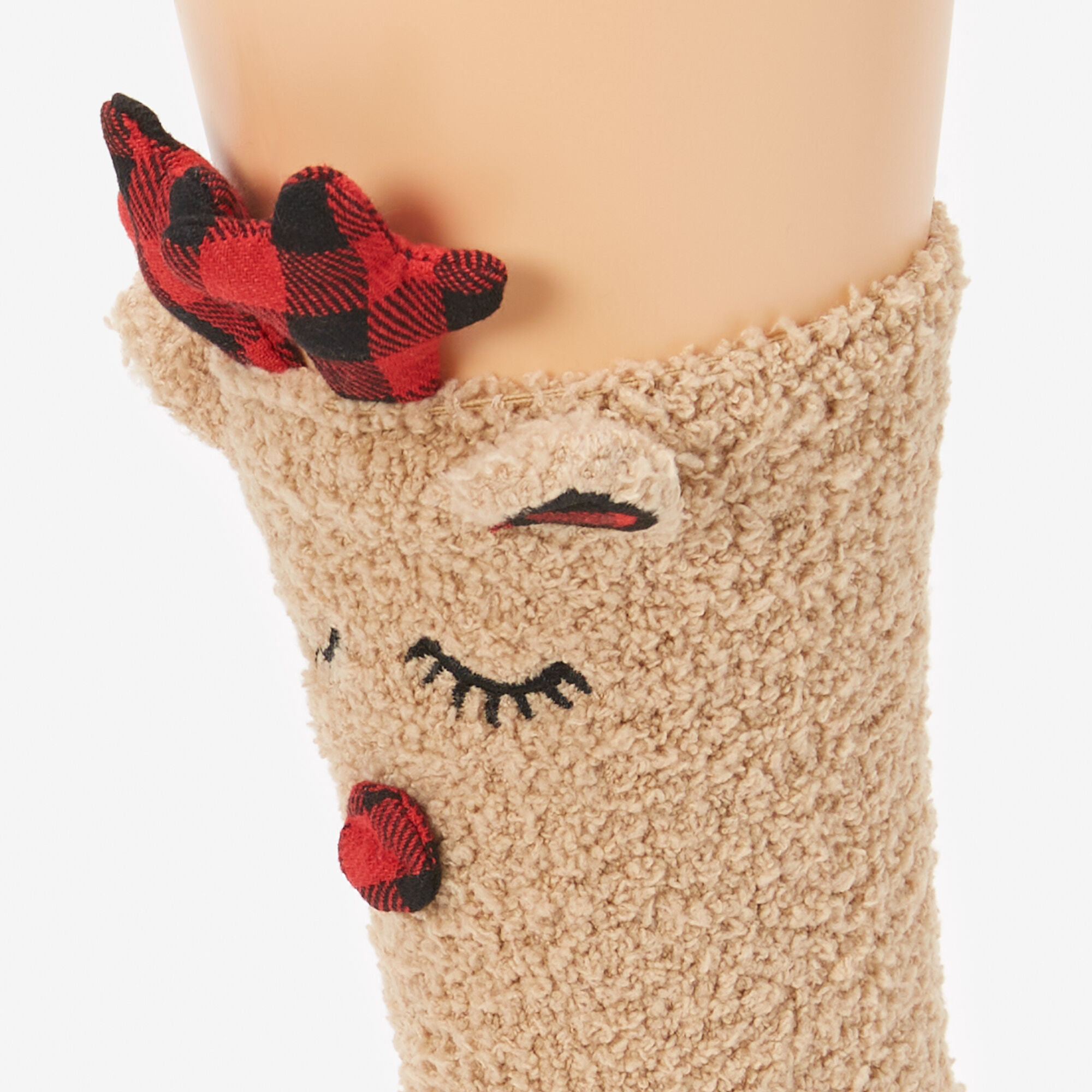 Christmas Cozy Reindeer Crew Socks,