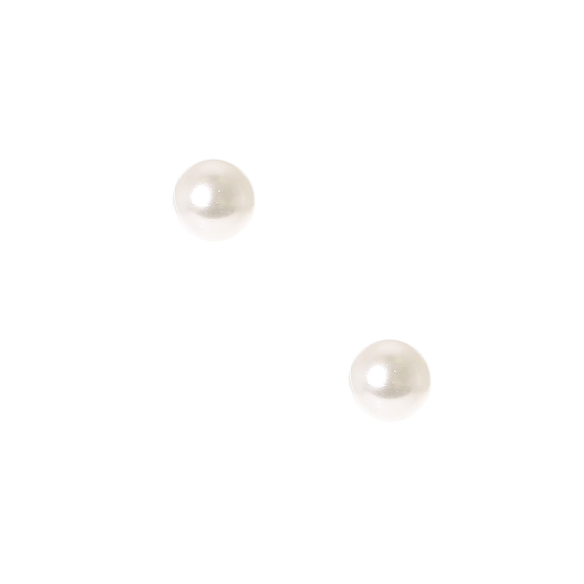 View Claires 6MM Classic Pearl Stud Earrings information