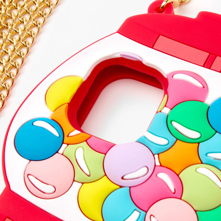 Gumball Machine Silicone Phone Case with Gold Chain - Fits iPhone 11,