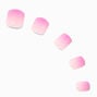Pink Ombre Square Press On Vegan Faux Nail Set - 24 Pack,