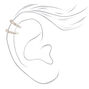 Silver Double Row Crystal Ear Cuff,