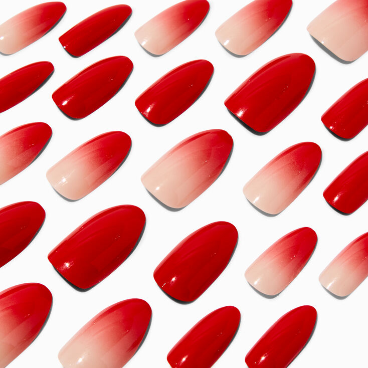 Red Ombre Stiletto Vegan Faux Nail Set - 24 Pack | Claire's