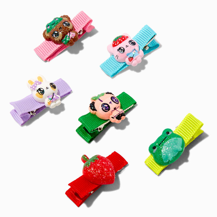 Claire&#39;s Club Critters Bow Hair Clips - 6 Pack,