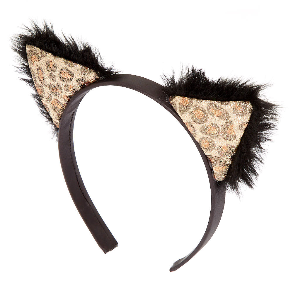 Leopard Print Cat Ear Headband 