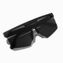 Solid Black Shield Sunglasses,