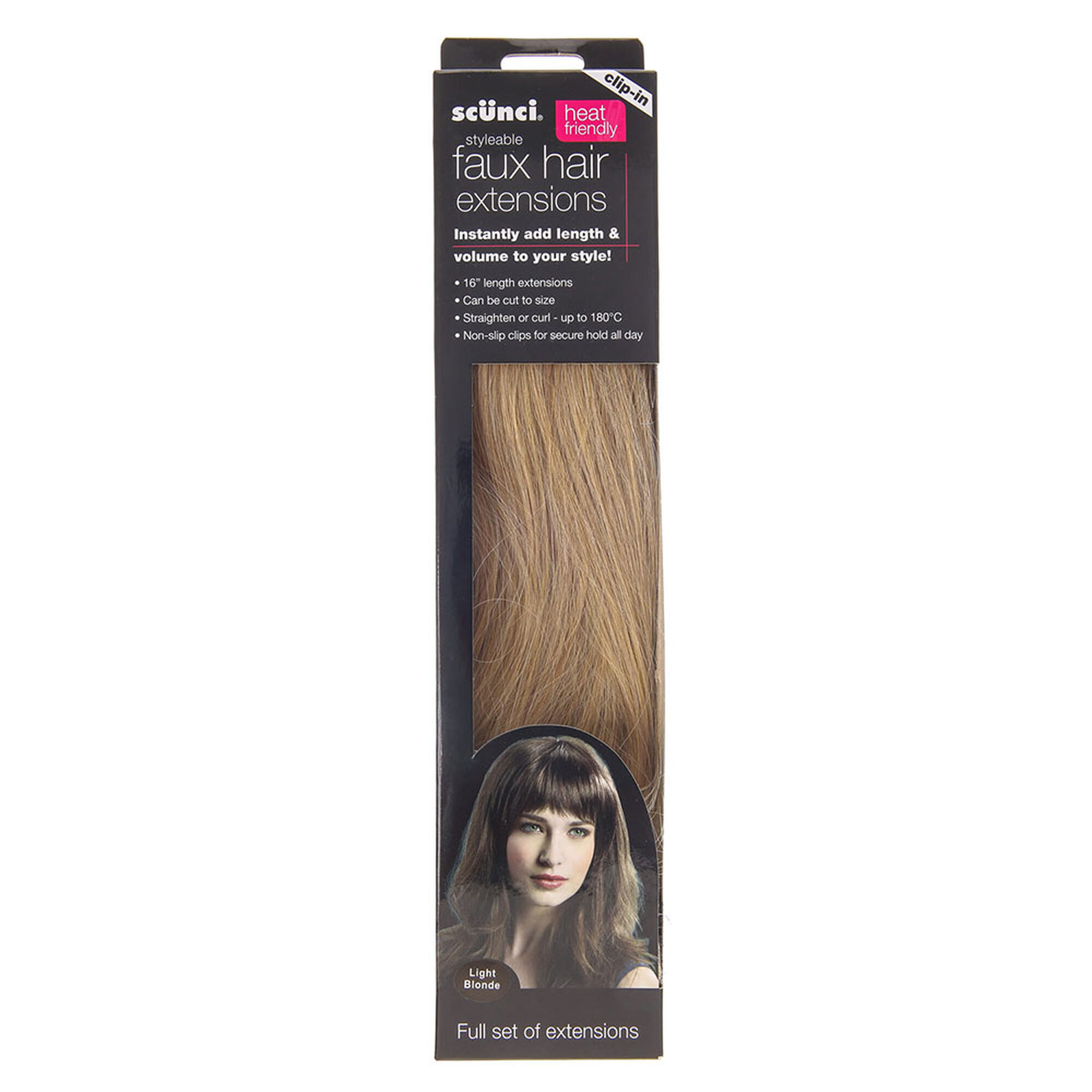 Scunci Light Blonde Faux Hair Extensions Claires