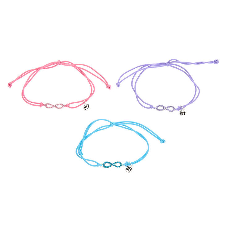 Embellished Infinity Stretch Friendship Bracelets - 3 Pack,