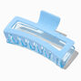 Grande pince &agrave; cheveux rectangulaire bleu clair bicolore,