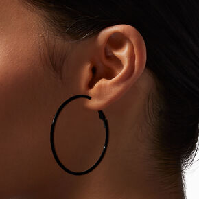 50MM Black Hoop Earrings,