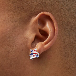 American Flag Starburst Stud Earrings,