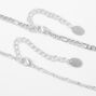 Silver Chunky Figaro Chain Link Necklace Set - 2 Pack,