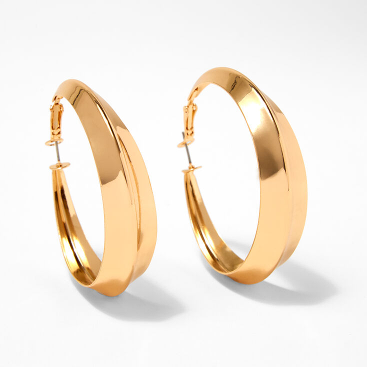 Gold 60MM Chunky Hoop Earrings,