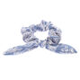 Paisley Denim Knotted Bow Hair Scrunchie,