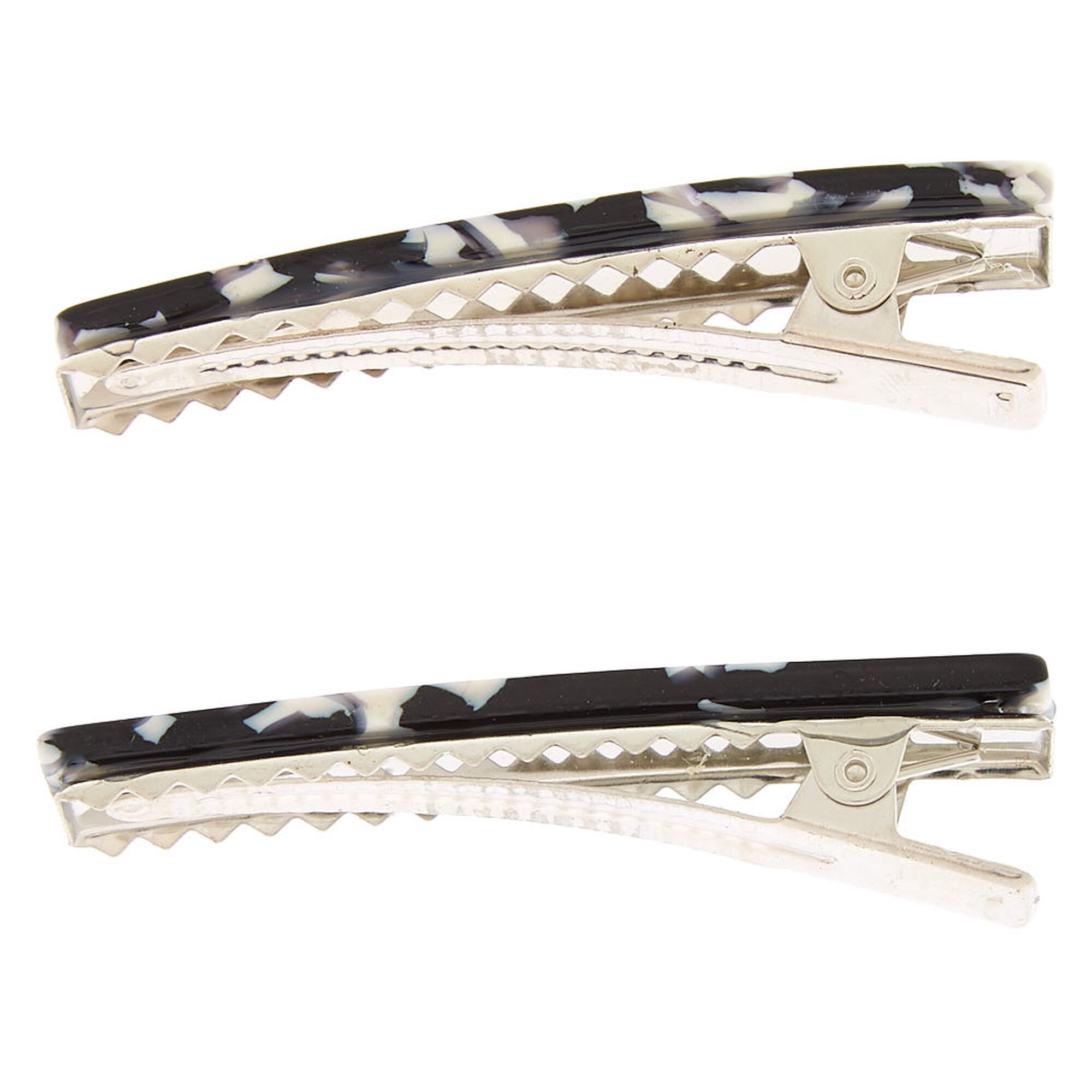 Tortoiseshell Hair Barettes - Black, 2 Pack | Claire's US