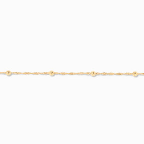 C LUXE by Claire&#39;s 18k Yellow Gold Plated Beaded Chain Anklet,