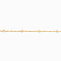 C LUXE by Claire&#39;s 18k Yellow Gold Plated Beaded Chain Anklet,