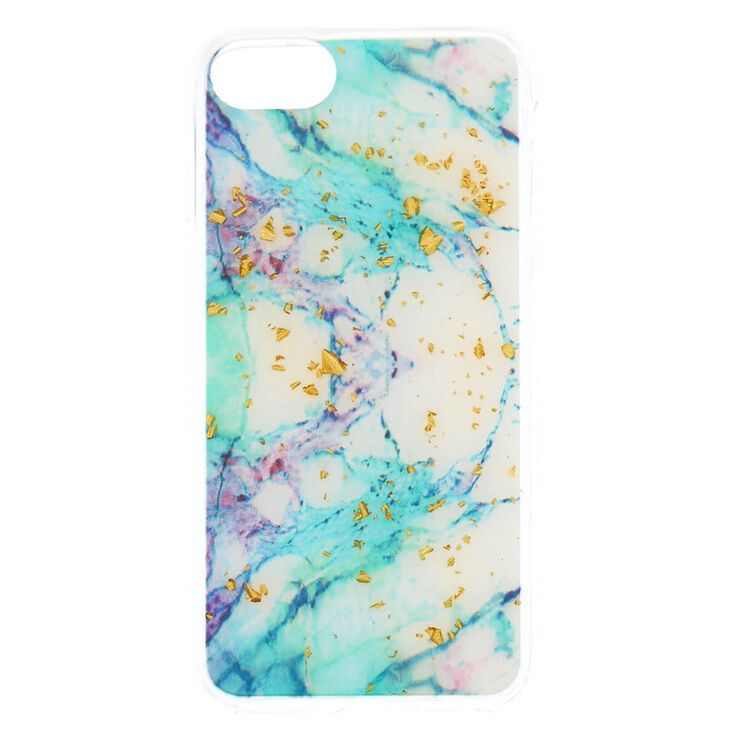 Turquoise Marble Gold Flake Phone Case - Fits iPhone 5/5S,