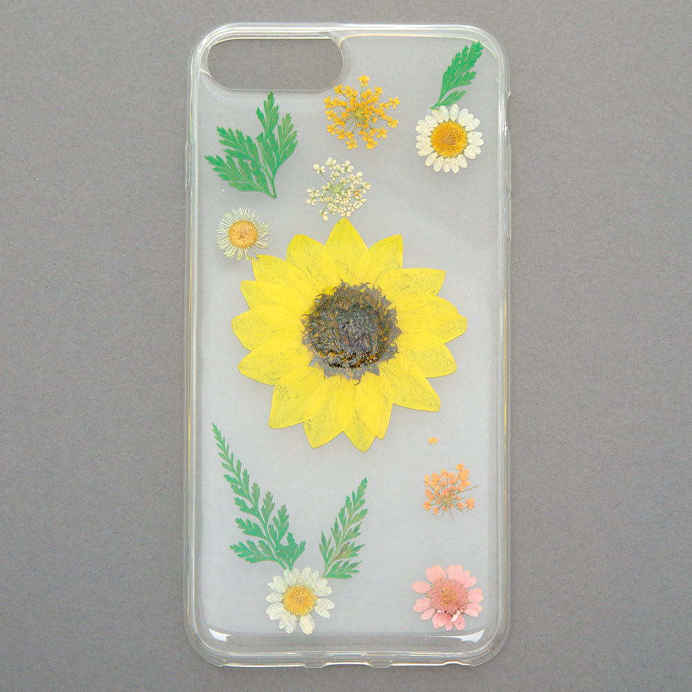 Sunflower Pressed Flower Phone Case - Fits iPhone 6/7/8 Plus,