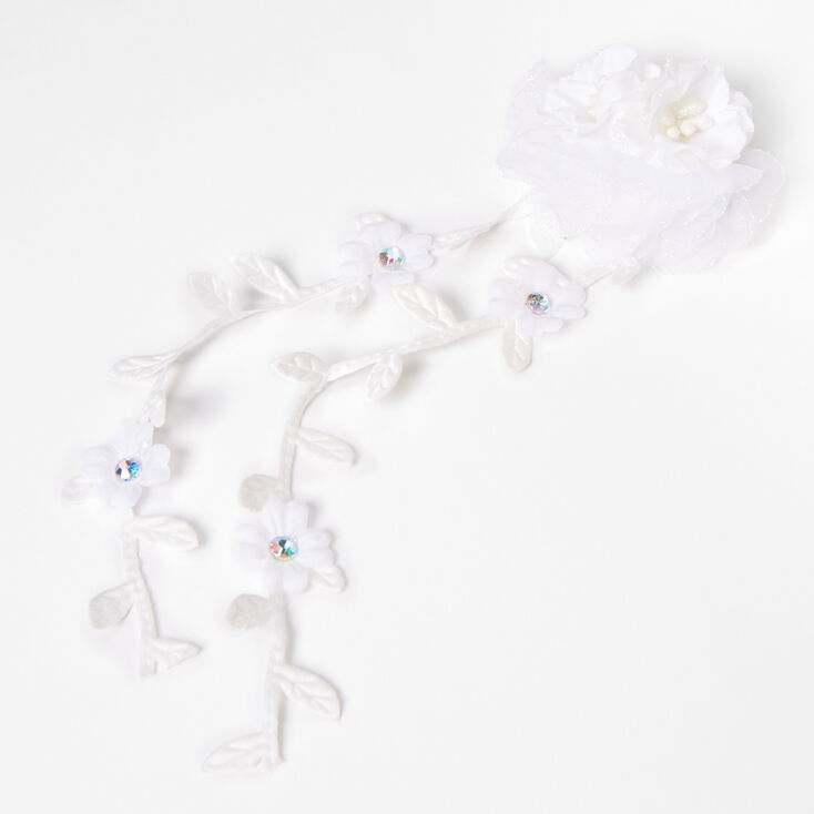 Claire&#39;s Club Faux Flower Hair Clip - White,