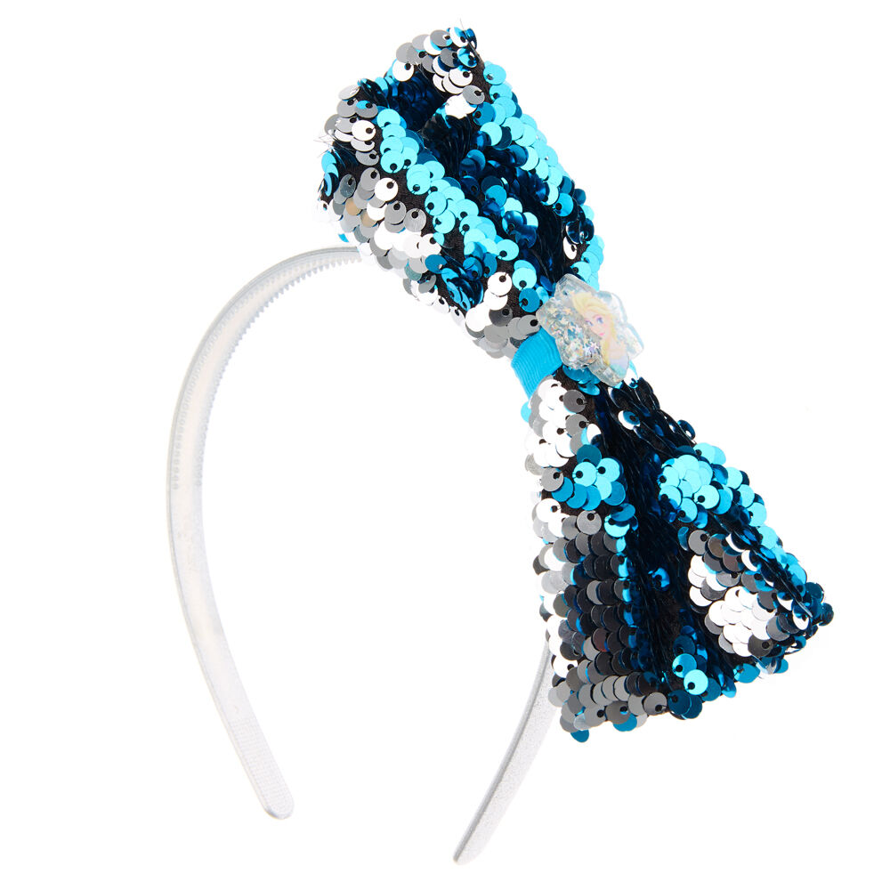 Frozen Reversible Sequin Bow Headband,