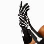 Skeleton Bones Long Black Gloves,