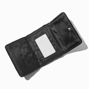 Black Cat Velvet Trifold Wallet,