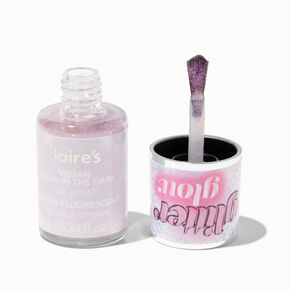 Glitter Glow Vegan Glow in The Dark Nail Polish - Lilac,