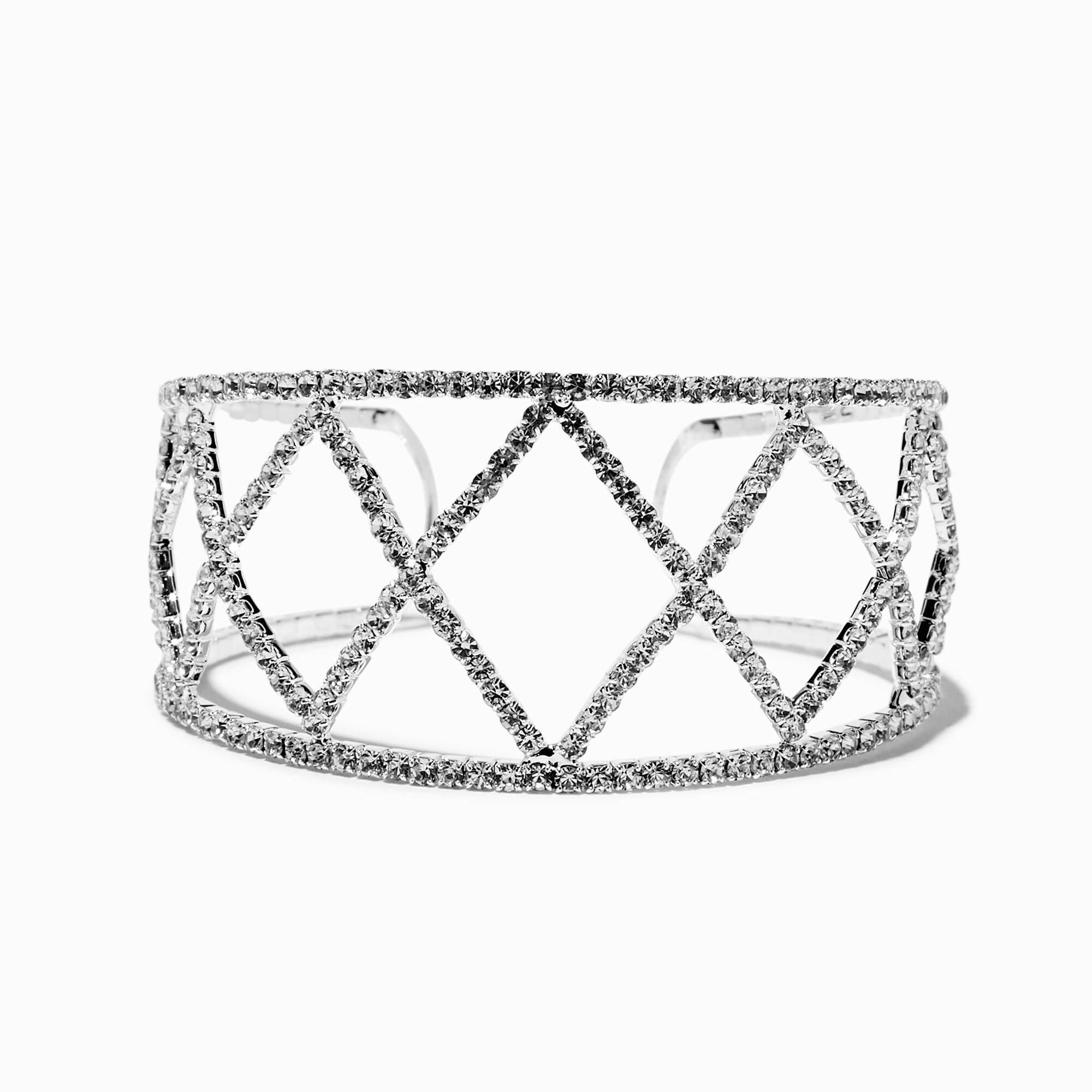 View Claires Tone Zig Zag Cuff Bracelet Silver information