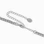 Silver Heavy Crystal Cross Necklace,